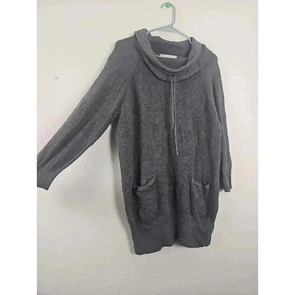 LOFT Cowl Neck Gray Pullover Womens Sweater Large - Picture 2 of 6